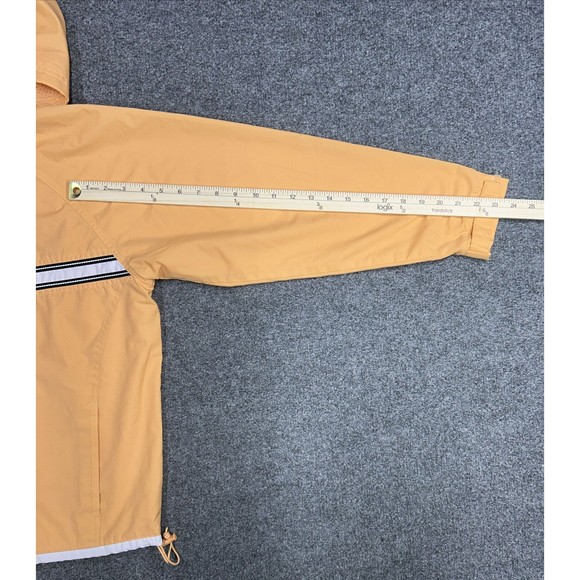 Vtg Y2K Reebok Salmon Orange 1/4 Zip Hooded Windbreaker Jacket Size Medium - Picture 6 of 7